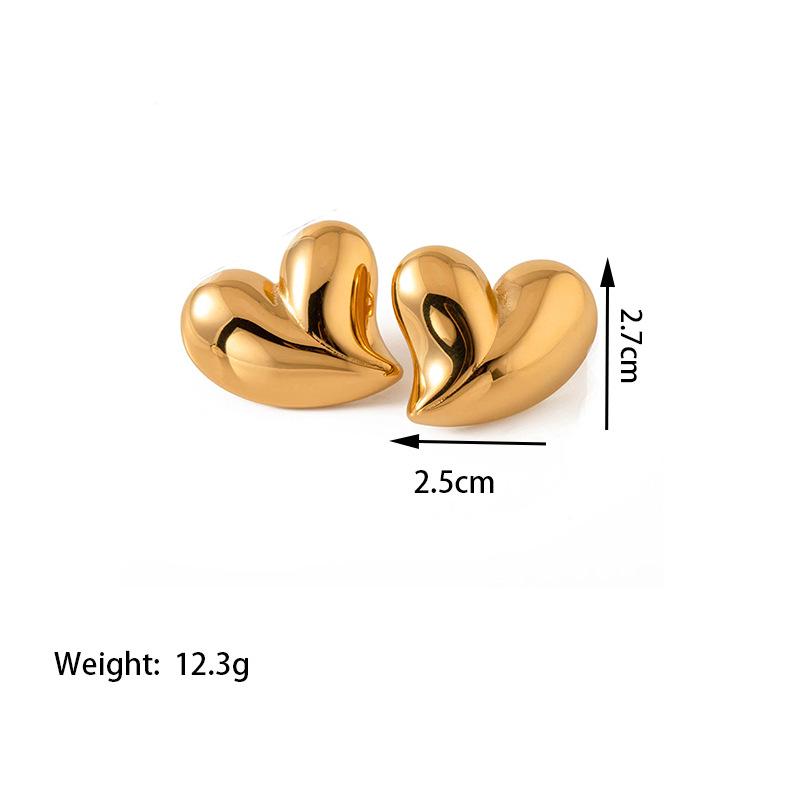Elegant Personalized Double Heart Pendant Titanium Steel Necklace for Women