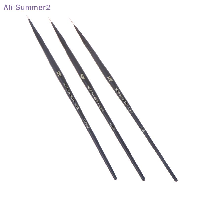 {Summer2} {Summer2} 1/3Pcs #0 #1 #2 Ultra-fine Modeling Brush Outline Pen For Modeler Hobby Coloring Script Liner Brushes Tool