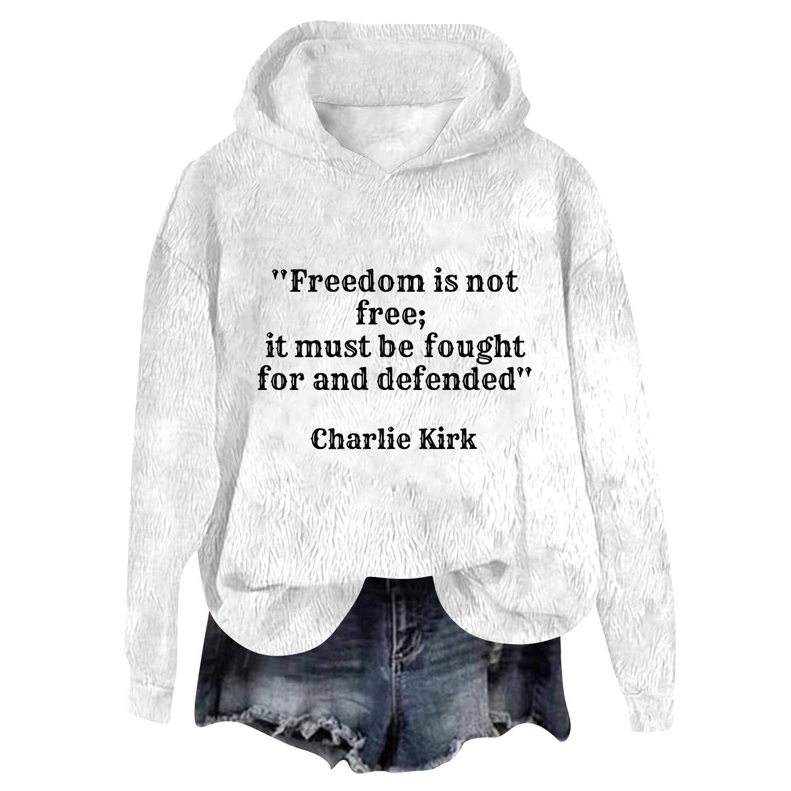 

Женский фланелевый топ с капюшоном и длинным рукавом с принтом, толстовка с капюшоном L белый