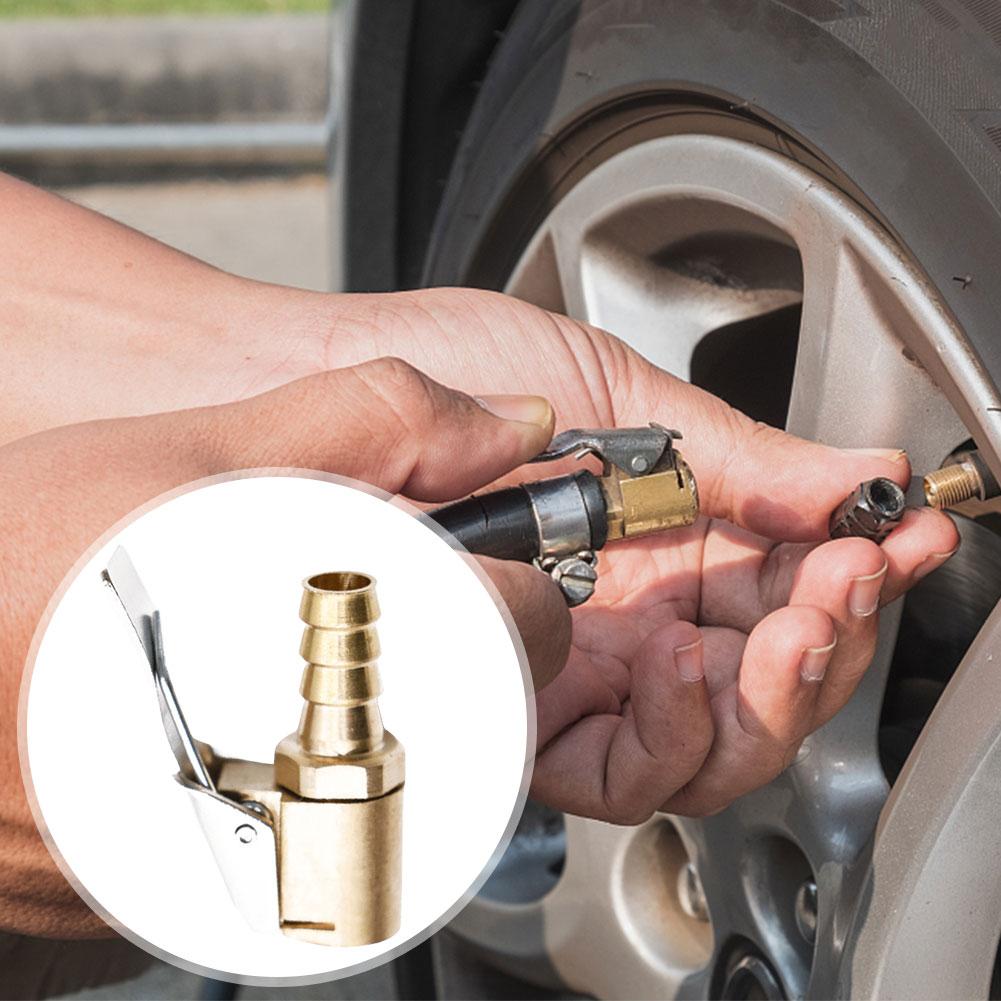 Car Tire Air Chuck 6/8mm Inflator Pump Valve Connector Car Truck Air Pump Chuck Clamp Connector Adapter for Inflatable Pump