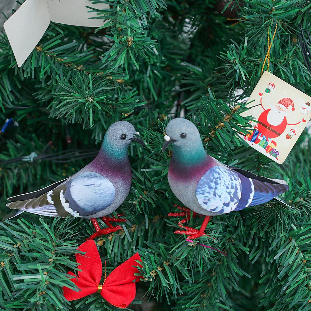 1/2Pcs Simulation Grey Pigeon Dove Model Mini Artificial Birds Imitation Animal Gift Photography Props Party Supplies Home Decor