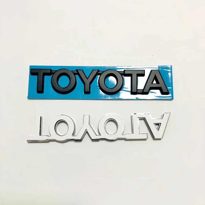 3D Black Silver Car Trunk Tail Sticker Emblem Badge Decals Decoration For Toyota Corolla Camry Yaris Chr Auris RAV4 Hilux Logo