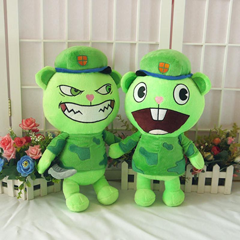 Happy Tree Friends Peluche Nutty Flippy Handy Petunia Flaky Lifty Shifty Sniffles Giggles HTF Figure Giocattoli 40cm Cuscino