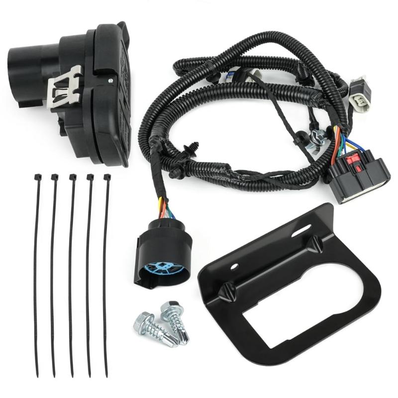 Rear Bumper Tow Connector Wiring Harness HL3Z-13A576-D HL3Z-13A576-B for 2015-2020 Replacement Hitch Wire Kit