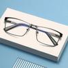 Men Square Metal Large Frame Reading Spring Leg Elderly Presbyopia Glasses Women Ultralight Anti Blue Light Hyperopia Eyeglasses