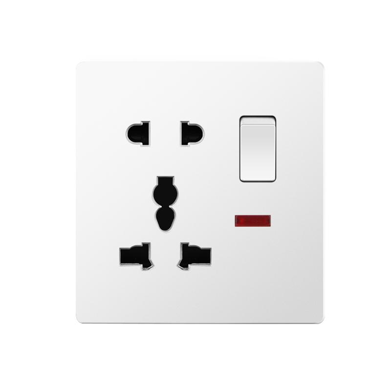 FALIANG 13A 2 Outlets AC 250V PC Material Multi Socket British Standard Modern White Color Luxury Multi-function Sockets