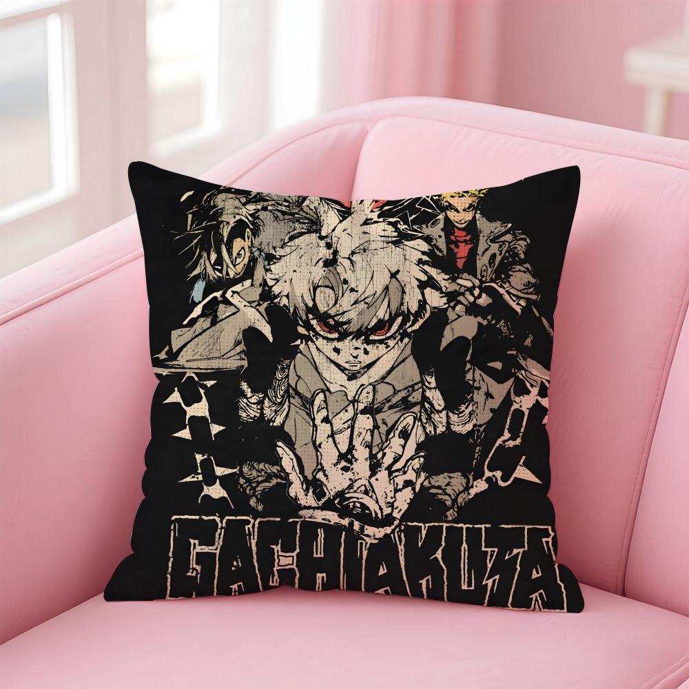manga gritty GGachiakuta Cushion Cover Pillowcase Short Plush Invisible zipper Room Sofa Cushion Cover