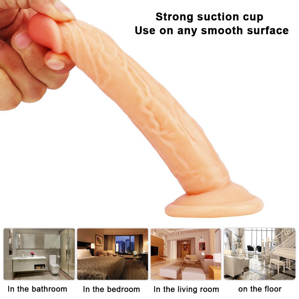 Realistic Penis Big Dildo Silicone Flexible With Suction Cup Artificial Penis Female Masturbator Sex Toys