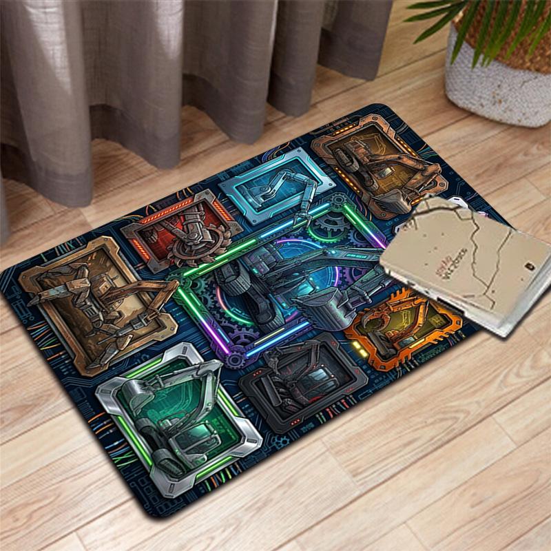 Futuristic Excavator Showcase Pattern Rug Floor Mat for Living Room or Bedroom Soft and Comfortable Carpet a Gift for Birthday and Holiday.