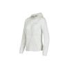 Solid Color Zip Hooded Sports Sun Protection Jacket Women Jackets Bright-White P224W058-0019
