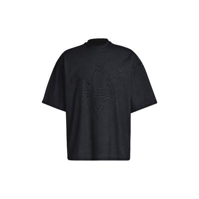 Originali Ricamo Astratto Maglietta Sportiva a Girocollo Larga Uomo Top Neri GN3323