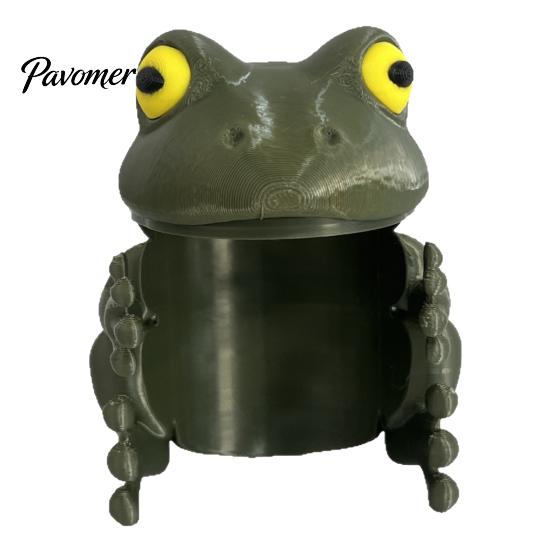 Mini Storage Box Frog Soda Can Lid Topper, Reusable Plastic Animal Cover, Office Workstation Accessories Decorative Desktop Container for 375ml