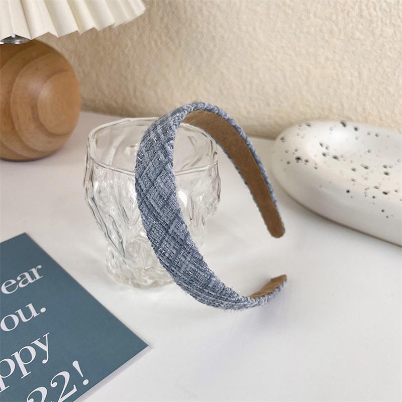 

Модные широкие повязки для волос для женщин, ободок, головной убор, однотонная синяя вязаная коса, повязка на голову, женская повязка для волос, обруч для волос, аксессуары для волос, новинка