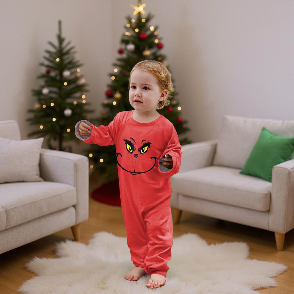 Passende Familiensets mit Weihnachtsmotiven, Langarmshirts und Hosen