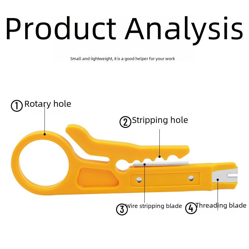 Kompaktes gelbes Abisolier- und Crimpzangenwerkzeug