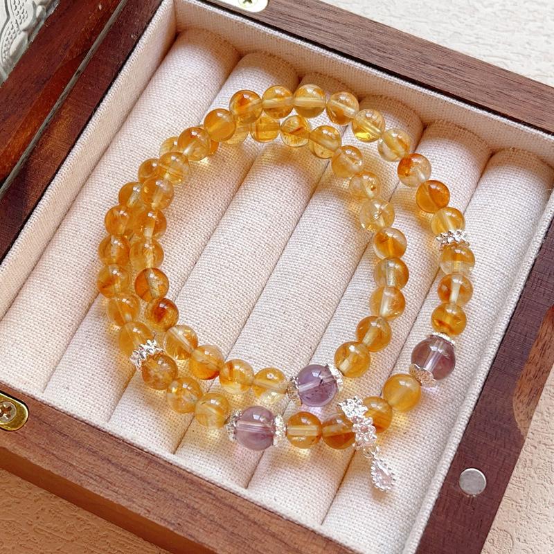 

JYL TS Bracelet Vacation Shell Style Brings Beach Joy And Relaxation H272 citrine double circle светло красного охры
