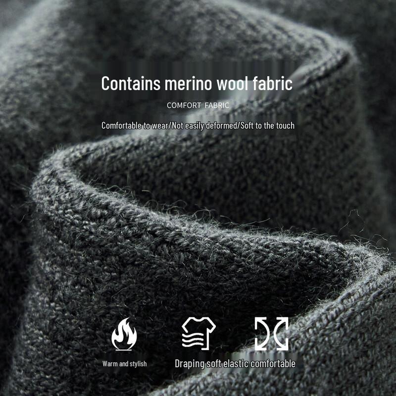 Lozo Men's Solid Color Raglan Long Sleeve Crew Neck Knit Sweater