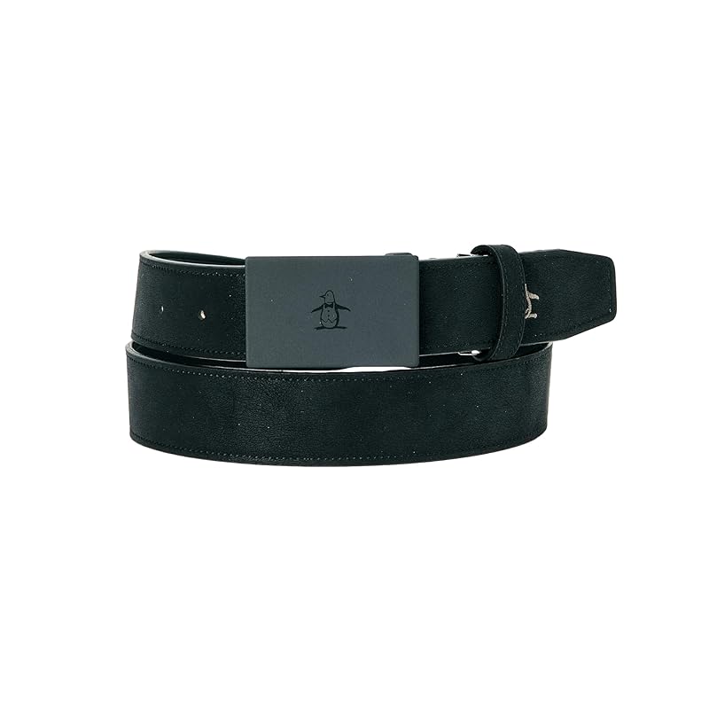 

[Munsingwear] belt eco leather Maximum 105cm made in Japan simple business golf MG4FBL00M men s BK00 (black) FREE
