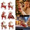 Shining Goat Hanging Ornament Set 2D Flat Christmas Tree Ornament New Goat Pendant  Bag Charms