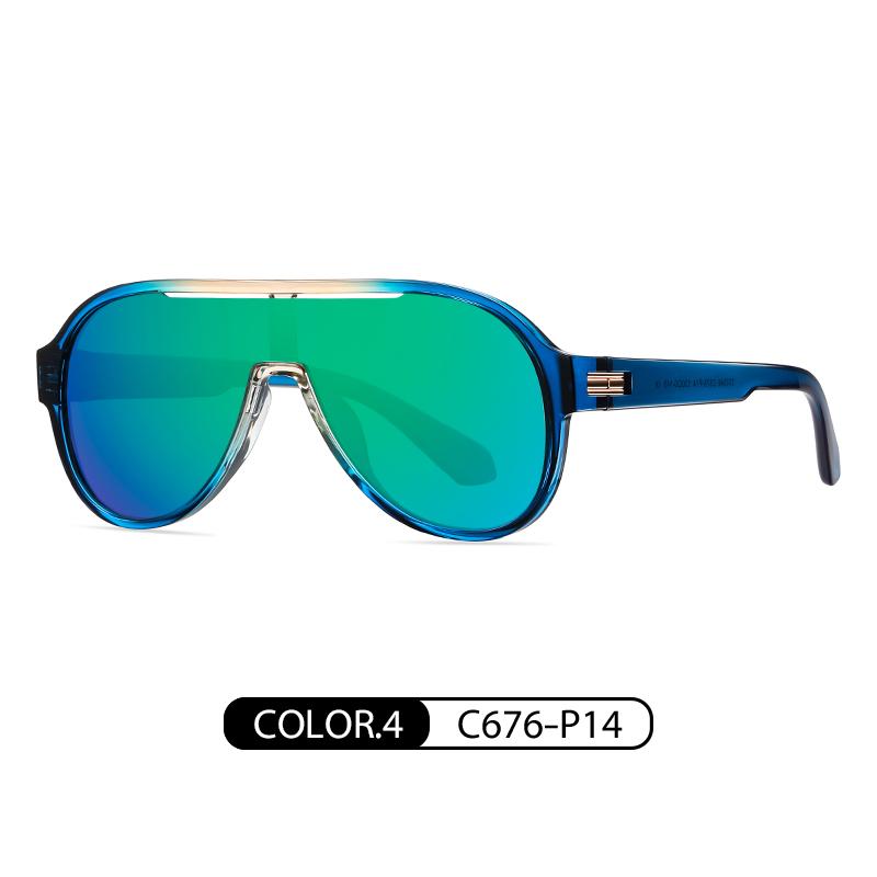 New Tr One-Piece Large Frame Sunglasses Fashionable Sunglasses Colorful Sunglasses