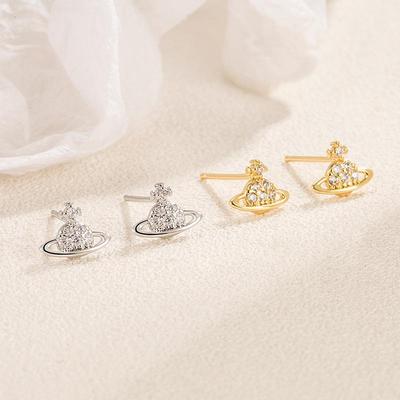 Orecchini Pendenti Unici Saturno Zircone Mini Diamante 2023 - Alla Moda, Carini ed Eleganti