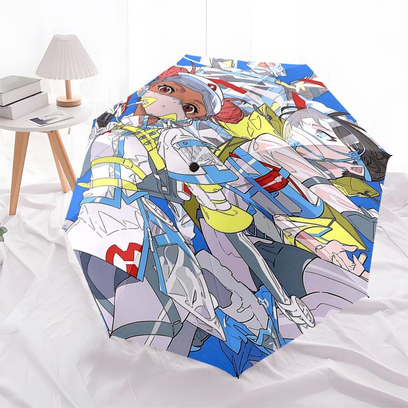 1pc Outdoor Umbrella with Anime Characters - Automatic Opening/Closing, Portable 3-Fold Design, 8-Rib Iron Frame - Perfect Gift for Fans, Travele