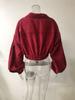 Y2K Vintage Jacket Women Autumn Winter Coat Fashion Casual Elegant Loose Short Balloon Sleeves High Street Amercian Jackets