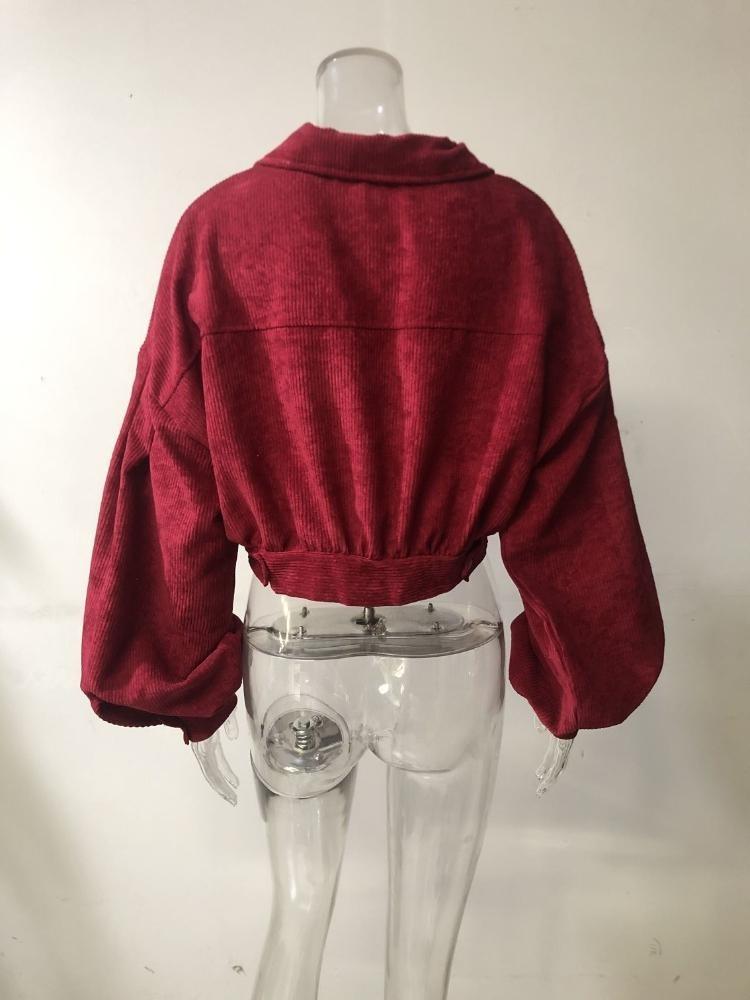 Y2K Vintage Jacket Women Autumn Winter Coat Fashion Casual Elegant Loose Short Balloon Sleeves High Street Amercian Jackets