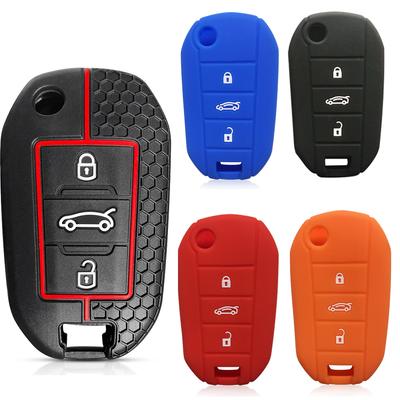 Silicone Car Key Case Fob For Opel Corsa D F A E Grandland X Crossland Combo Cap For Citroen C4 Cactus C5 Aircross Berlingo Fob
