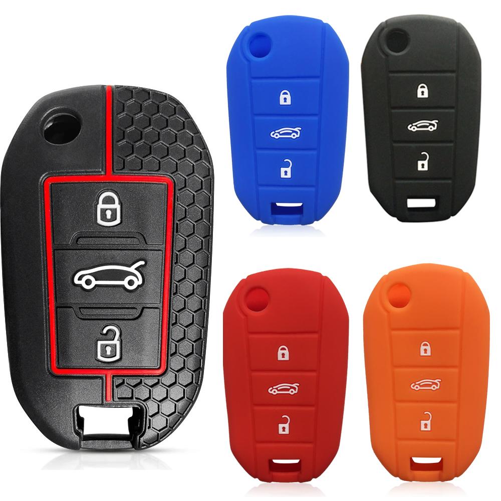 Silicone Car Key Case Fob For Opel Corsa D F A E Grandland X Crossland Combo Cap For Citroen C4 Cactus C5 Aircross Berlingo fob