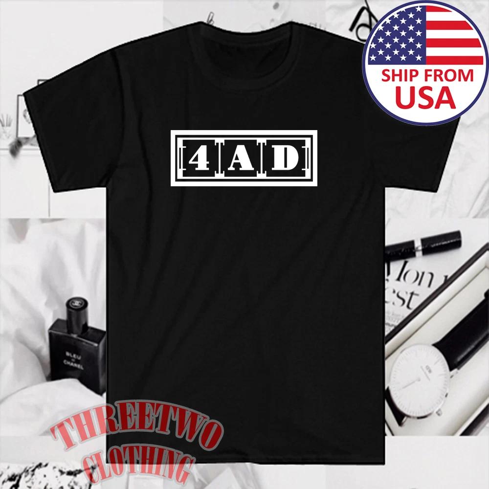 4AD Record Label Men s Black Size S to 5XL XXXL