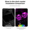 Car Water Cup Coaster 7 Colorful Led Atmosphere Interior Accessories For Peugeot 508 607 106 406 407 307 YI 206 301 408 5008 4008