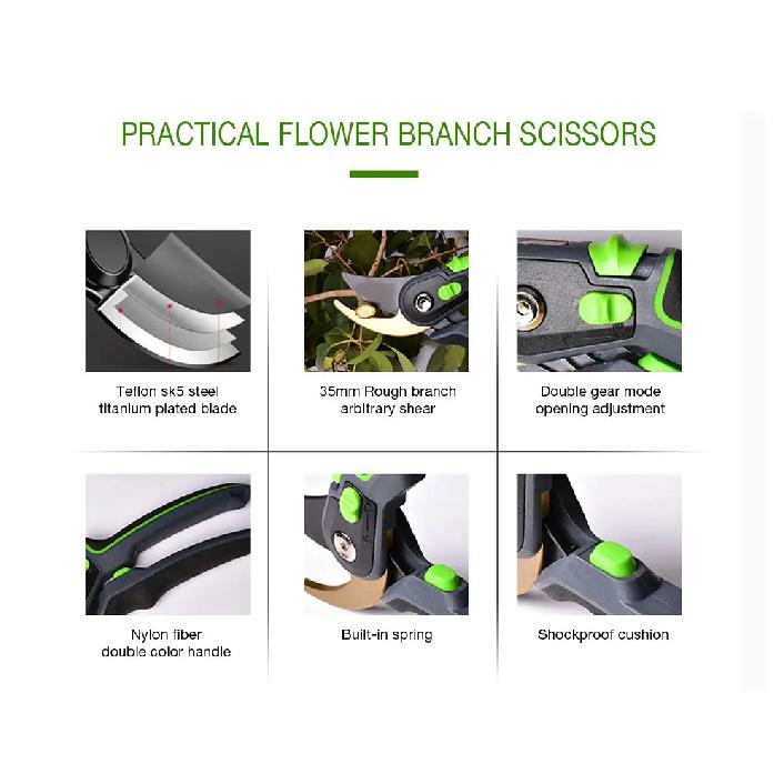 Garden Pruning Shears Stainless Steel Pruning Tools Garden Tools Scissors Cutter Fruit Picking Weed Home Potted Branches Pruner