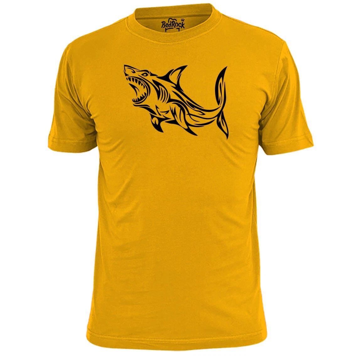 Mens Tribal Shark T shirt Native Maori Tattoo 3XL