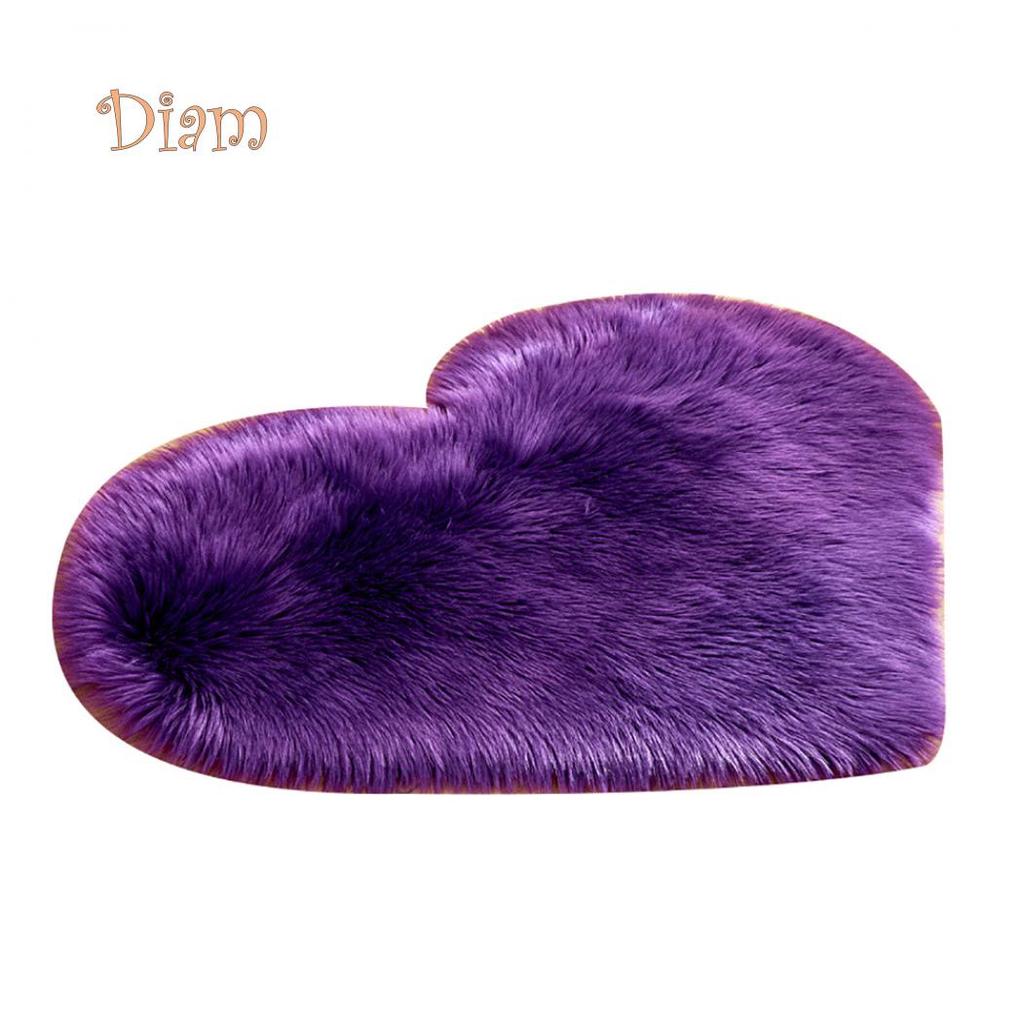 CO&LO Creative Heart Shape Plush Rug Anti-Slip Carpet Door Mat Home Bedside Decor