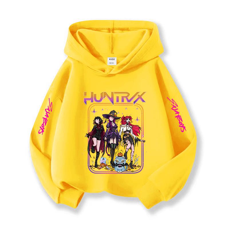 2025 New K-POP Animated Children's Hoodie Fashion Cartoon Printed Girls' Hoodie Sportswear Casual Style Top