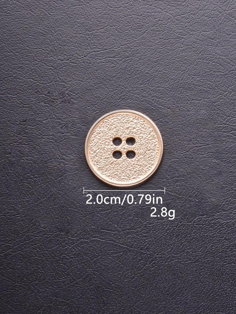 Four-Hole Zinc Alloy Hand-Sewn Metal Button - High-End, Exquisite & Versatile