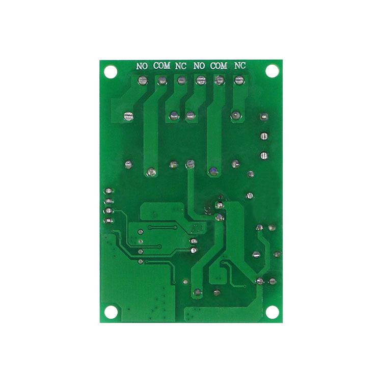 220V 2-Way Remote Control Switch with Metal 2-Button Remote for Jog/Self-Locking/Lighting