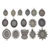 10pcs Fit 13x18mm Oval Glass Cabochon DIY Oval Cameo Cabochon Pendant Base Setting For DIY Jewelry Making