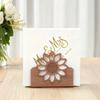 Retro Style Wooden Sunflower Napkin Holder Decorative Cute Animal Shaped Tissue Dispenser Detachable Butterfly Tissue Holder