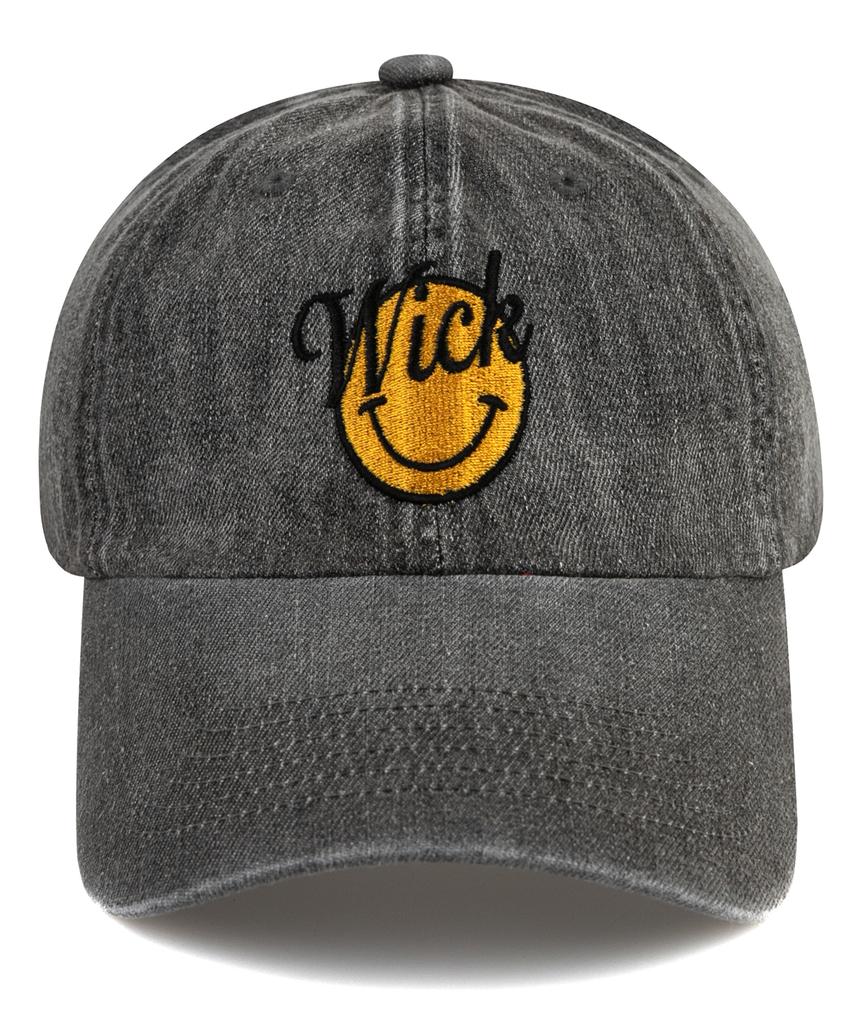 Wig Smile Denim Ball Cap - Light Black Denim