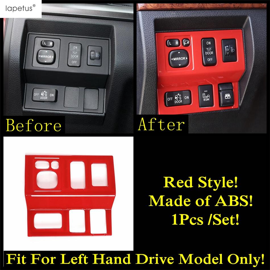A Pillar Ring Water Cup Holder Gear Shift Panel Head Light Lamp Cover Trim For Toyota Tundra 2014 - Red Accessories Interior