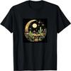 Cactus Moon Desert Flowers Stars Celestial Boho Graphic T-Shirt