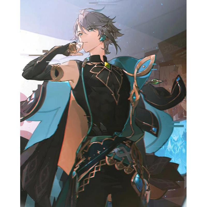 Game Sumeru Al Haitham Cosplay Costume AlHaitham Wig Men's Uniform Halloween Alhaitham Outfits