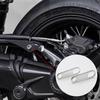 Biqing 2pcs Motorcycle Turn Signal Stay, Motorcycle Turn Signal Stay, Base Bike Turn Signal Bracket, Easy Installation, Silver