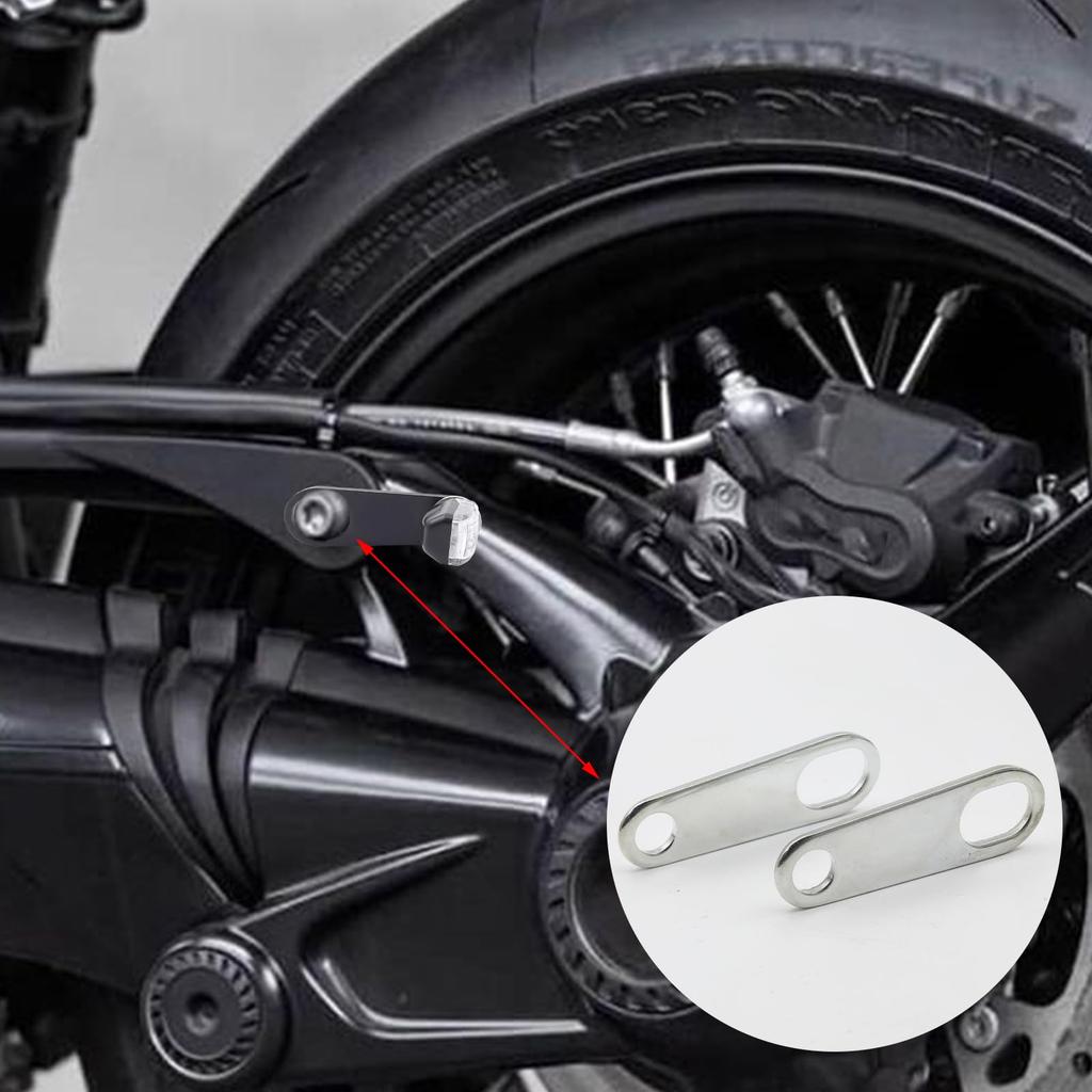 Biqing 2pcs Motorcycle Turn Signal Stay, Motorcycle Turn Signal Stay, Base Bike Turn Signal Bracket, Easy Installation, Silver
