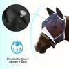 Breathable Mesh Horse Fly Mask with Ears - Mosquito-Proof and Comfortable.