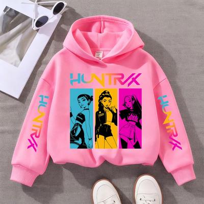 KPOP Dämonenjäger Kinder Sweatshirt Mädchenkleidung Mädchen Sweatshirt Herbst Neu Niedlich Mode Kapuzenpullover