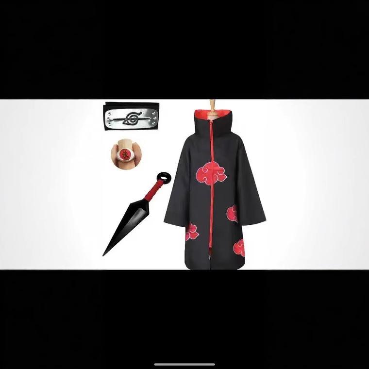 Manteau Akatsuki d'Uchiha Itachi - Produit Dérivé de l'Anime Naruto