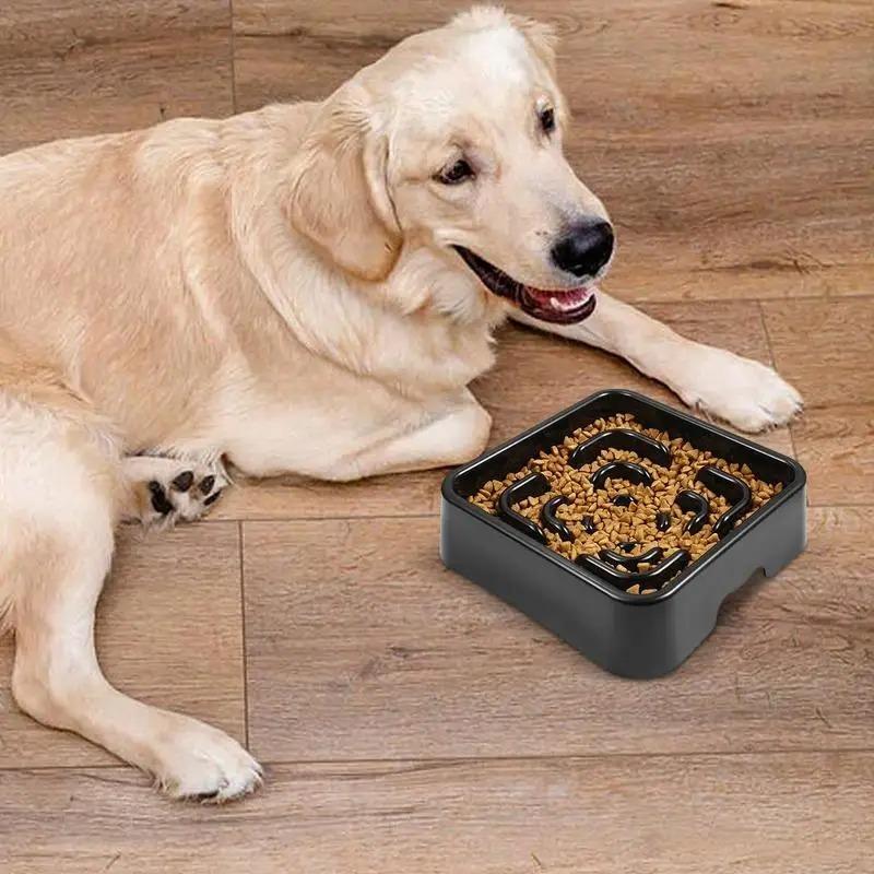 Slow Feeder Dog Bowl Anti-choking Dogs Food Grade Anti-slip Safe Maze Pet Slow Eat Dishes Bowls for Medium and large Dogs
